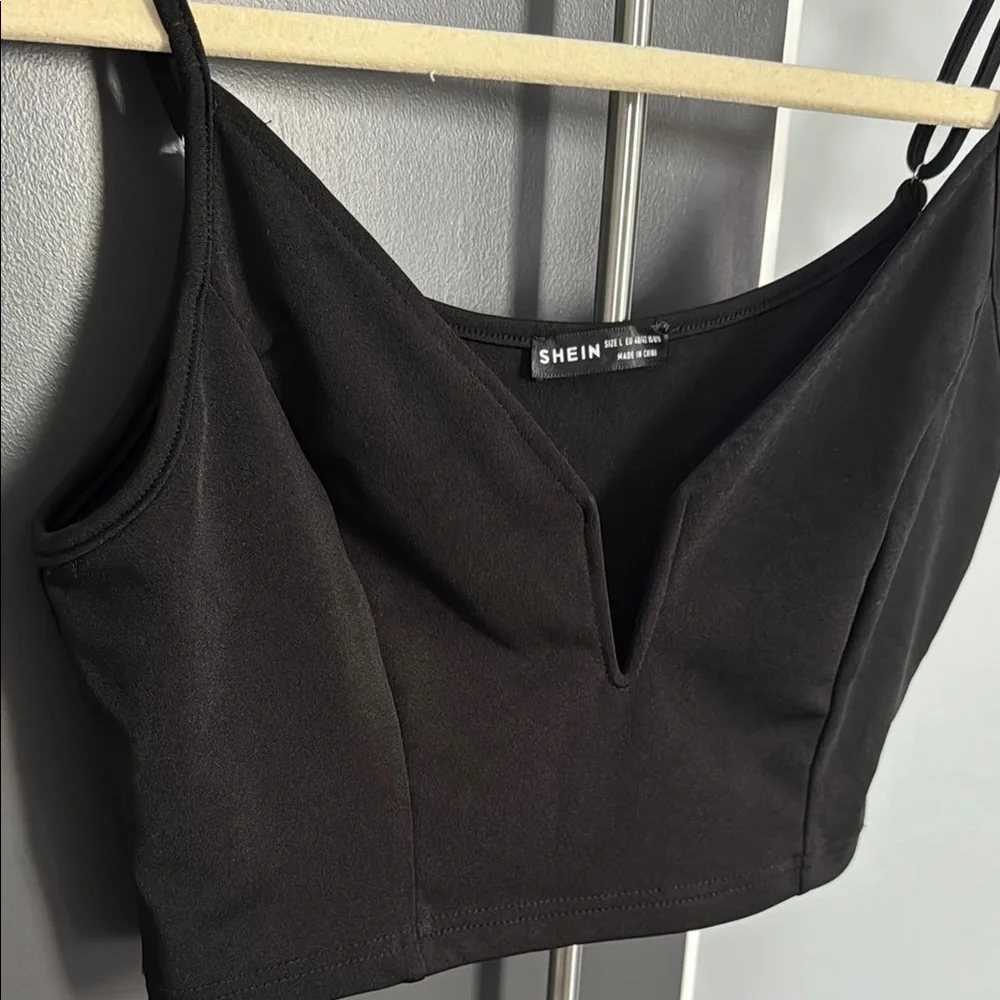 NWOT - SHEIN Black Women's Crop Top Size Large - Picture 2 of 4